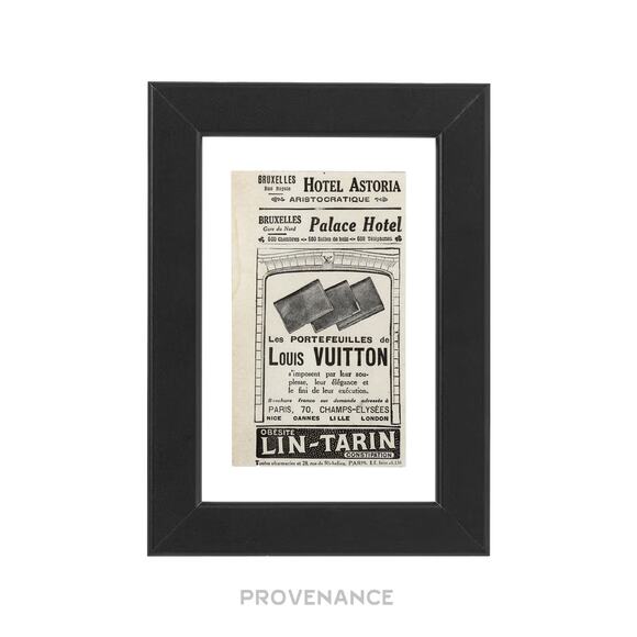 🔴 Louis Vuitton Antique Vintage Newsprint Ad - LV Wallets - Picture 1 of 7